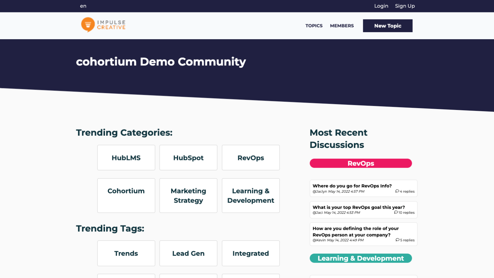 Customize your community home page