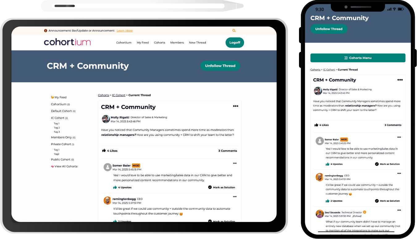 cohortium listing Images - mobile responsive